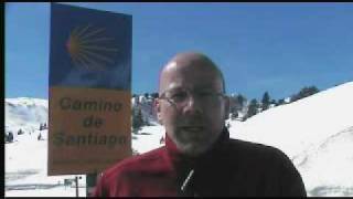 Jakobsweg live in Spanien  Schnee am Somport Pass [upl. by Fredra408]