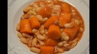 Haricots blancs lardons carottes recette cookeo [upl. by Ennovihs350]