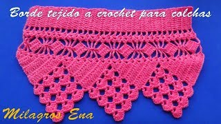 Borde Crochet 1  Crochet Edging ENGLISH SUB [upl. by Sibylle815]