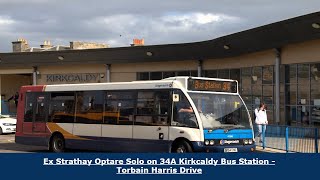 Ex Strathay Solo on 34A Kirkcaldy Bus Station  Torbain Harris Drive [upl. by Atnuahc496]