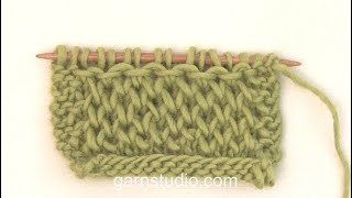 How to knit the waffle pattern in DROPS 15721 [upl. by Knapp]