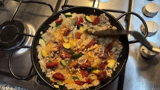 omavlogger 487 risottorecipe risotto chorizo [upl. by Delmer]