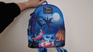 Unboxing Stitch Camping Cuties Glow in the Dark Loungefly Mini Backpack from Truffle Shuffle [upl. by Larimer372]