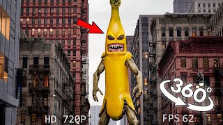 VR 360° GIANT Banana Monster Attack in real life [upl. by Pierre]