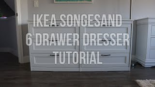 Ikea Songesand 6 Drawer Dresser Full Tutorial [upl. by Moser644]