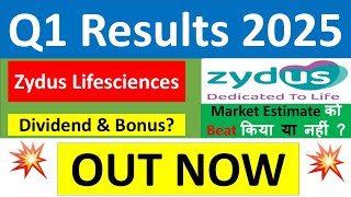 ZYDUS LIFESCIENCES Q1 results 2025  ZYDUS results today  ZYDUS LIFESCIENCES Share News  ZYDUS [upl. by Lleryd]