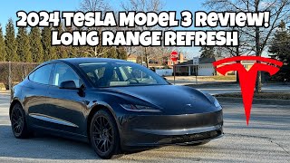 NEW 2024 Tesla Model 3 Long Range REVIEW  Super Quiet Cabin Amazing New Suspension [upl. by Hiamerej225]