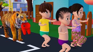 Pagal Bittu Sittu  Bittu or Remote wala Dinosaur  Bittu Sittu Toons  Pagal Beta  Cartoon Comedy [upl. by Elleirua]