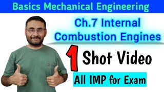 Internal Combustion Engine  One Shot  Imp Video  Basic Mechanical Engineering  Btech 1st year [upl. by Nonnad]