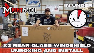 Bent Metal X3 Rear Glass Windshield  Unboxing and Install in under 5 Minutes [upl. by Seymour]