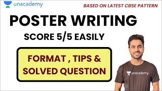 POSTER WRITING  LATEST FORMAT  WITH SOLVED QUESTION [upl. by Ecinuahs606]