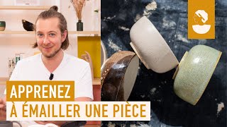 Apprenez à émailler une pièce en poterie sur Artesanecom [upl. by Yelnek348]