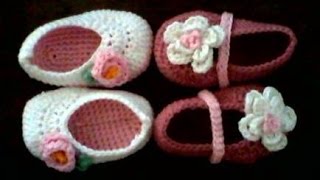 tutorial zapatitos de crochet para bebé pasoapaso detallefemenino ganchillo [upl. by Beesley]