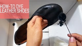 How to Dye Leather Shoes to a Different Color [upl. by Nerta]