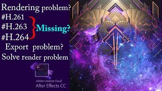 H264 video codec missing in after effect solved render problem fix [upl. by Neveda960]