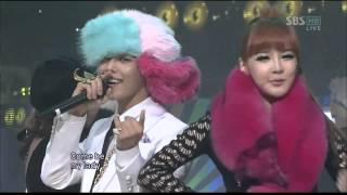 GD T O P Oh yeah ft Park Bom on Inkigayo live mp4 YouTube [upl. by Spatz]