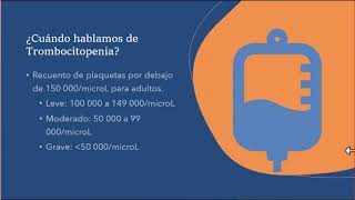 CURSO HEMATOLOGÍA  ABORDAJE DE LA TROMBOCITOPENIA PUNTO DE VISTA DEL HEMATÓLOGO [upl. by Balcke592]