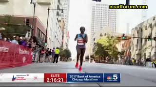 Ethiopias Tirunesh Dibaba Wins 2017 Chicago Marathon [upl. by Einnor384]