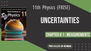 Uncertainties  Class 11 Physics  federal board  NBF [upl. by Akinihs]