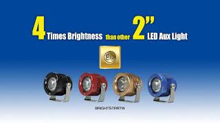 Motorcycle led driving light comparison  BRIGHTSTARTW [upl. by Estis]