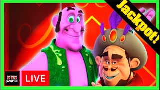 JACKPOT AS IT HAPPENS  Genie and The Sultan’s Jewels Slot Machine LIVE PLAY WSDGuy1234 [upl. by Dallas]