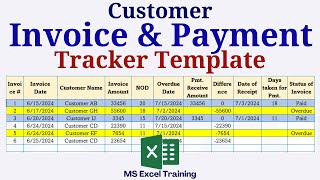 Invoice and Payment Tracking System in Excel [upl. by Bunow]