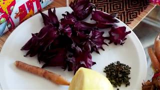 Hibiscus Tea Cold Brew  Roselle Tea Recipe  Fresh Hibiscus Tea Recipe  Benefits [upl. by Gnilhsa]