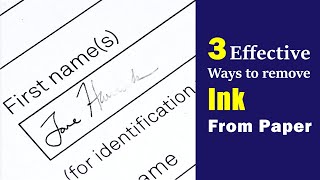 How to remove ink from paper  3 effective ways to remove ink from paper [upl. by Billat]