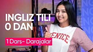 MARAFON 1 DARS INGLIZ TILIDAGI DARAJALAR SIZ QAYSI DARAJADASIZ [upl. by Anelak]