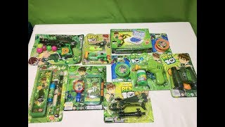 BEN 10 TOY COLLECTION 2019 BUBBLE MACHINE GUNBEN YOYO BEN STATIONER BOXBEN MOBILE II TOK TOK TV [upl. by Kerns]