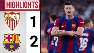 Sevilla vs Barcelona  All Goals amp Extended Highlights  La Liga 20232024 [upl. by Acsisnarf]