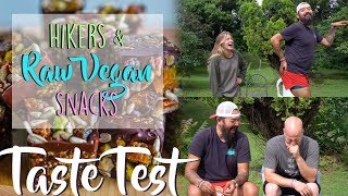 TASTE TEST  HIKERS TRY VEGAN SNACKS [upl. by Spears]