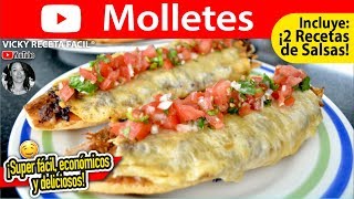 MOLLETES  VickyRecetaFacil [upl. by Kehr487]