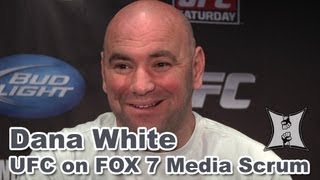 Dana White Media Scrum UFC on FOX 7 Mitrione Suspension Nick Diaz Uriah Halls Loss  Boring BJJ [upl. by Aicilihp]