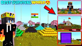 I EXPLORE MY SURVIVAL WORLD IN MINECRAFT PE [upl. by Aimet]