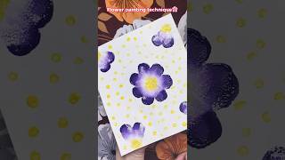 Flower painting technique🌸subscribe shortsfeed youtubeshorts diy [upl. by Lindly]