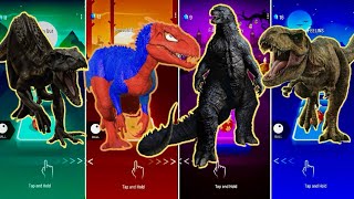 🦖 Indoraptor vs TRex Spider Man vs Godzilla vs Jurassic World  Coffin Dance 🪩 [upl. by Noseyt]