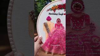 Sikh Turban Embroidery ❤️ Gossamer embroidery handembroidery beautiful calendarhoop [upl. by Ferdy]