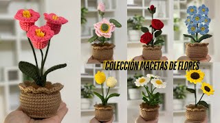 Tutorial Colección De Macetas A Crochet  Diseño 4  Campanas💚Mayelin Ros [upl. by Enajyram760]