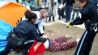 Disgruntled Occupy DC Protester is Tazed in the back at pointblank range [upl. by Vitia979]