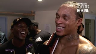 😂 Anthony Yarde roasts trainer Tunde Ajayi during backstage interview [upl. by Irah424]