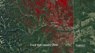 Timelapse of fracking wells in BC from 1970 to now [upl. by Zechariah]