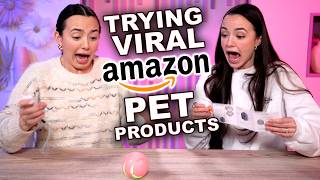 Trying Viral Amazon Pet Products  Merrell Twins [upl. by Anitnegra]