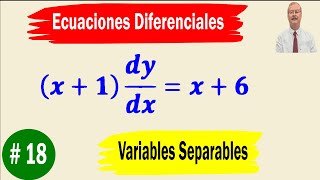 Ecuaciones Diferenciales Variables Separables Resolver x1 dydxx6 [upl. by Sheldon253]