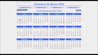 Calendario de México 2014 [upl. by Ennayelsel946]