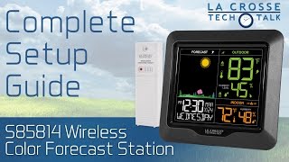 S85814 Wireless Color Weather Station Complete Setup Guide [upl. by Eilahtan]