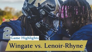 Game Highlights Wingate Football vs LenoirRhyne  10282023 [upl. by Eram214]