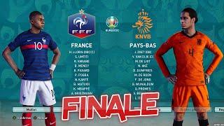 EURO 2020 FRANCE  PAYSBAS  Finale  PES 2020 Nouveaux Maillots [upl. by Landre]