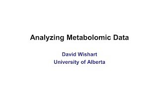 Lecture 9 Analyzing Metabolomic data [upl. by Spain]