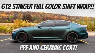 FULL COLOR SHIFT WRAP ON 2023 GT2 STINGER AMAZING FINISH [upl. by Burnard960]